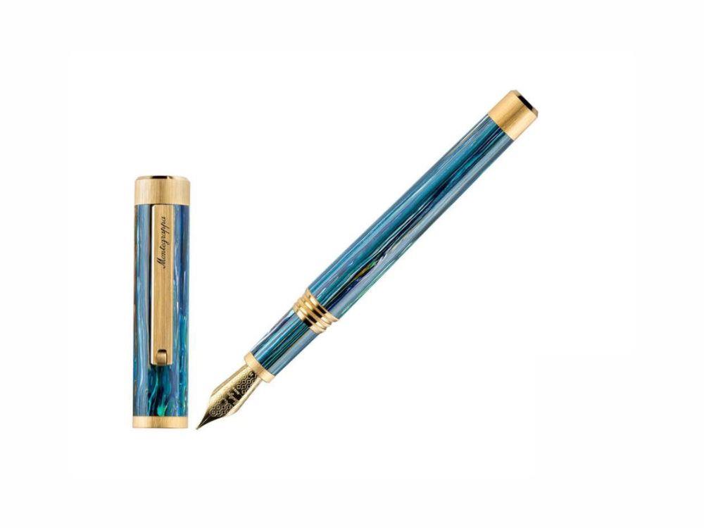 Stylo Plume Montegrappa Zero Zodiac Cancer, Acier, ISZEZ-IY-G9