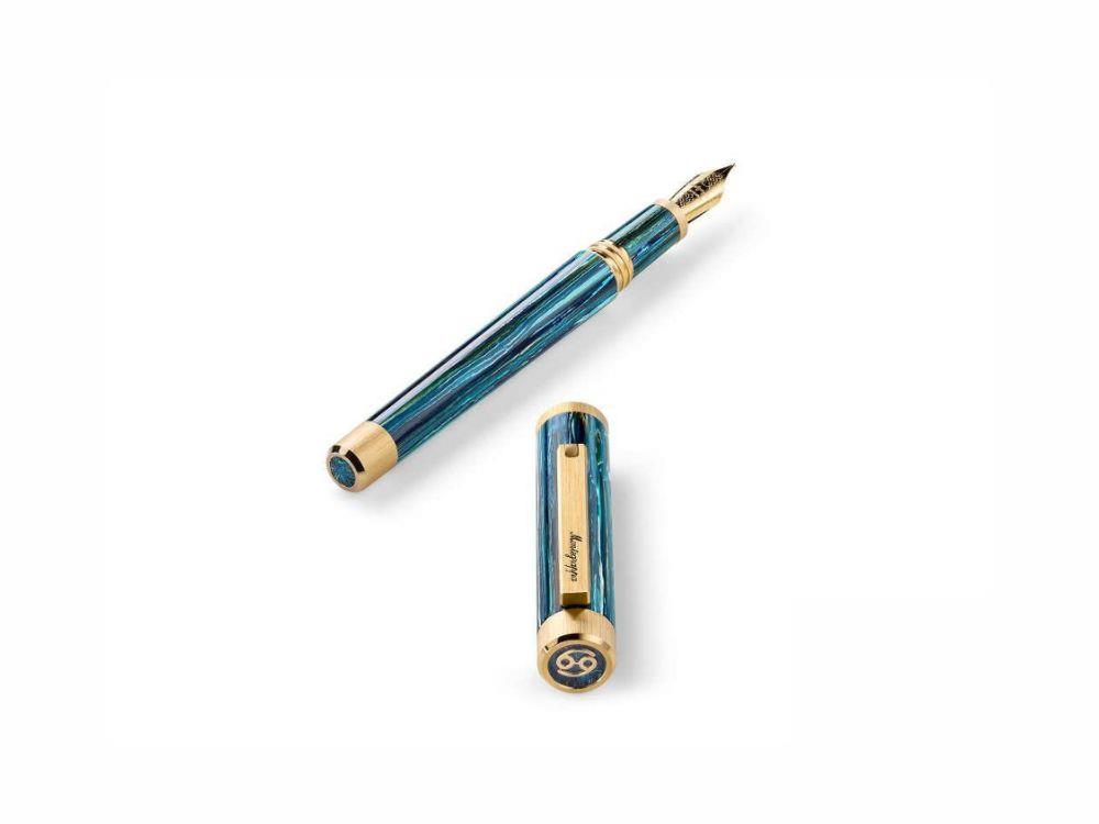 Stylo Plume Montegrappa Zero Zodiac Cancer, Acier, ISZEZ-IY-G9