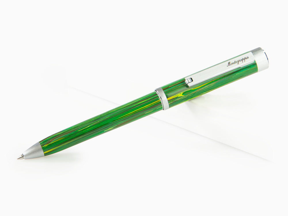 Stylo bille Montegrappa Zero Zodiac Virgo, Vert, Acier inoxydable, ISZEZBIP-G8