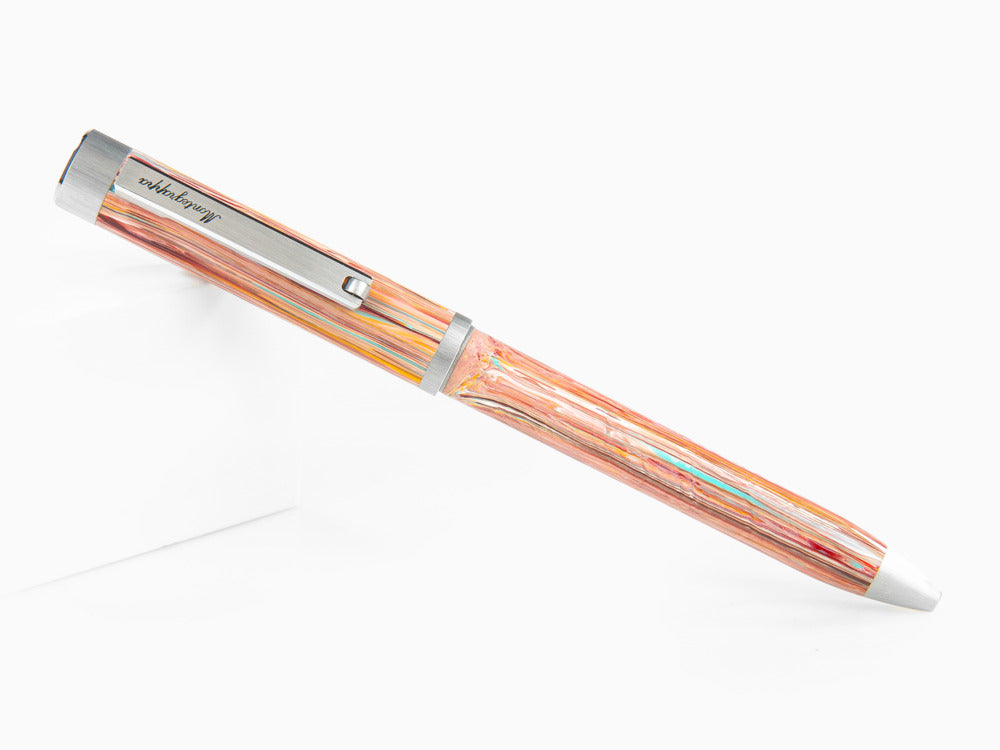 Stylo bille Montegrappa Zero Zodiac Pisces, Rose, Acier Inoxydable, ISZEZBIP-S2