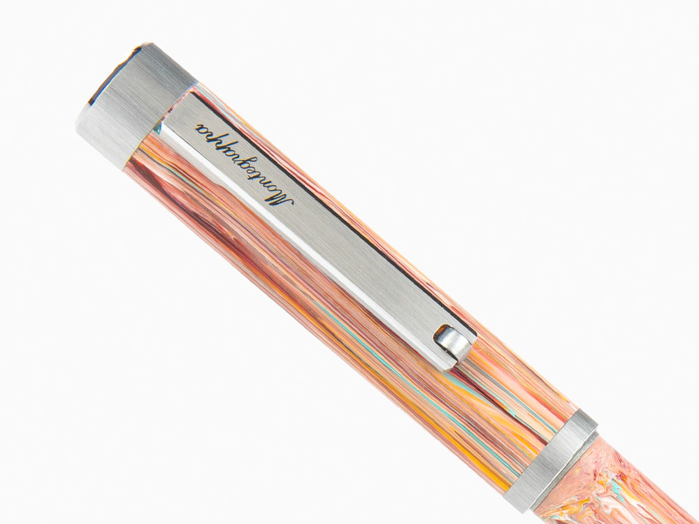 Stylo bille Montegrappa Zero Zodiac Pisces, Rose, Acier Inoxydable, ISZEZBIP-S2
