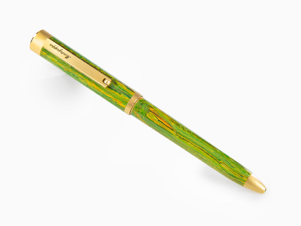 Stylo bille Montegrappa Zero Zodiac Gemini, Vert, Plaqué or, ISZEZBIY-G7