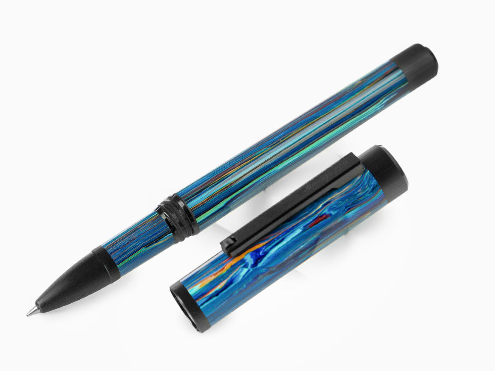 Roller Montegrappa Zero Zodiac Libra, Montegrappite, Bleu, PVD, ISZEZRIC-B8