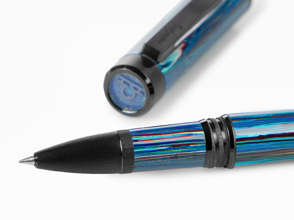 Roller Montegrappa Zero Zodiac Libra, Montegrappite, Bleu, PVD, ISZEZRIC-B8