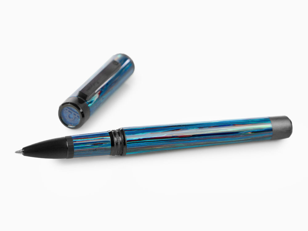 Roller Montegrappa Zero Zodiac Libra, Montegrappite, Bleu, PVD, ISZEZRIC-B8