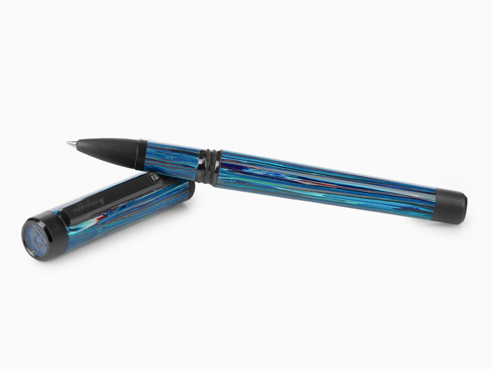 Roller Montegrappa Zero Zodiac Libra, Montegrappite, Bleu, PVD, ISZEZRIC-B8