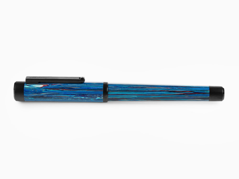 Roller Montegrappa Zero Zodiac Libra, Montegrappite, Bleu, PVD, ISZEZRIC-B8