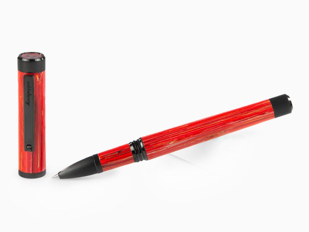 Roller Montegrappa Zero Zodiac Aries, Rouge, Acier avec PVD, ISZEZRIC-R3