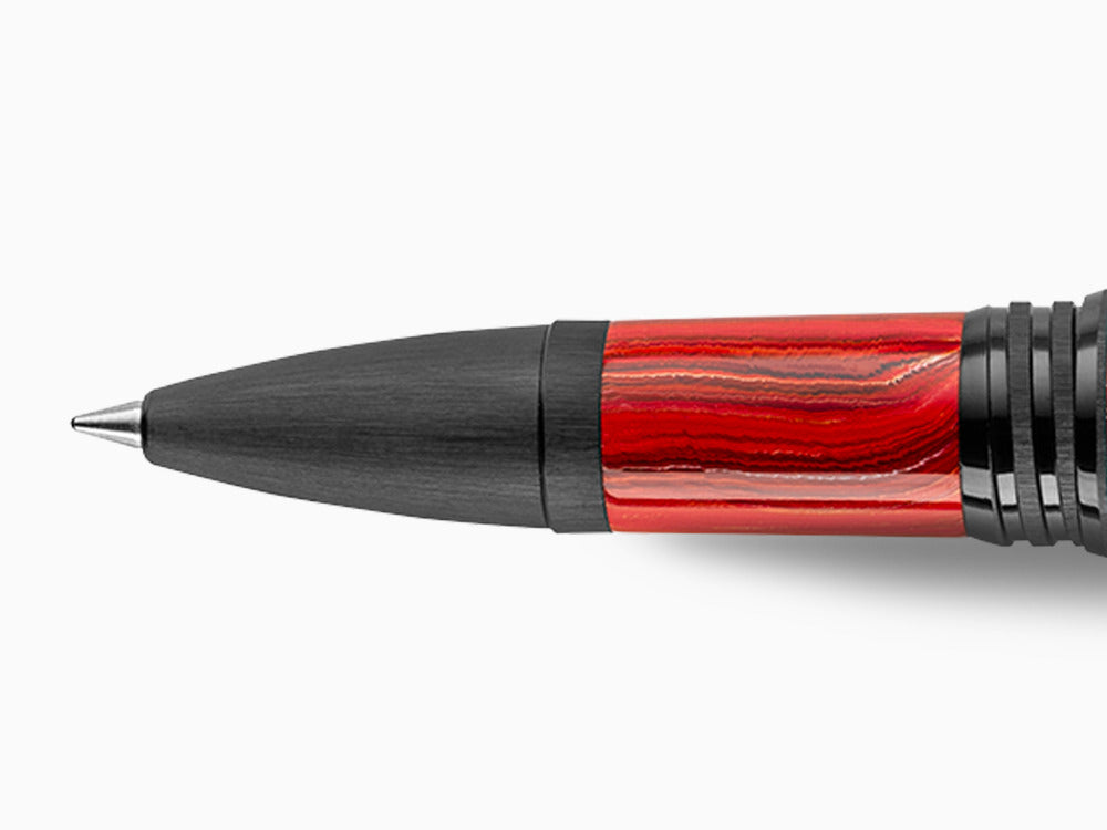 Roller Montegrappa Zero Zodiac Aries, Rouge, Acier avec PVD, ISZEZRIC-R3