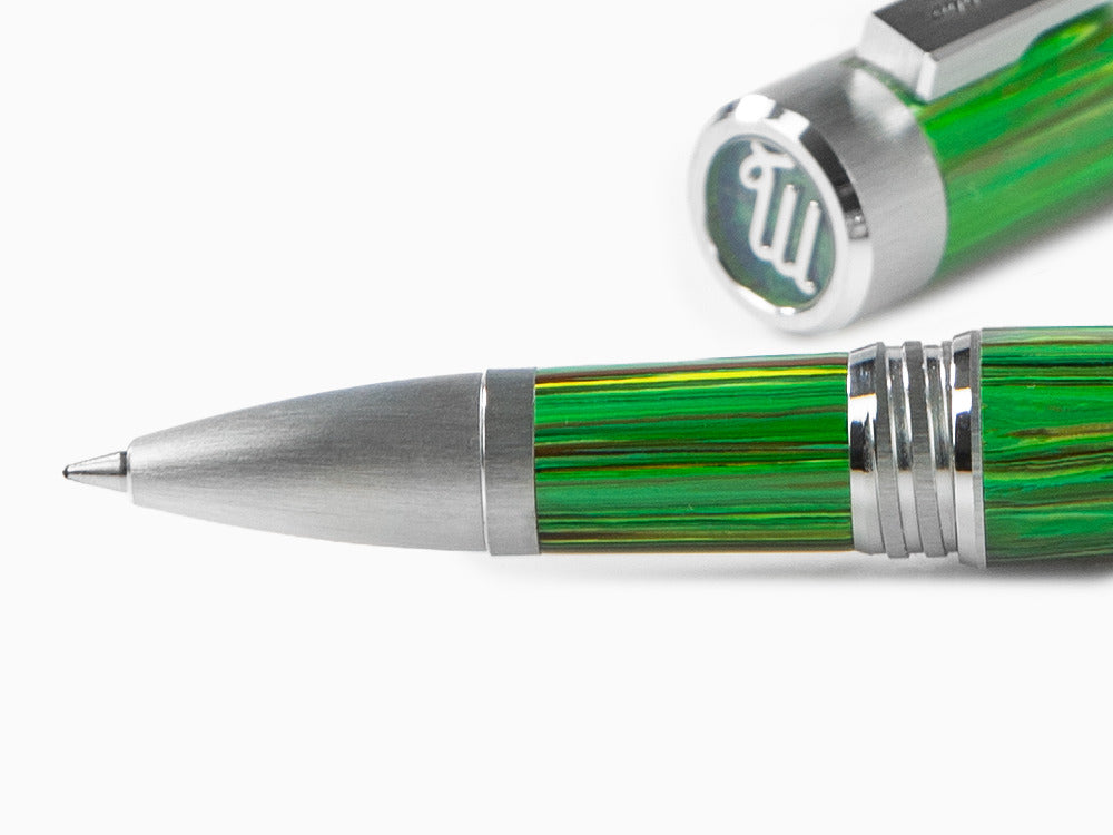 Roller Montegrappa Zero Zodiac Virgo, Montegrappite, Vert, Acier, ISZEZRIP-G8