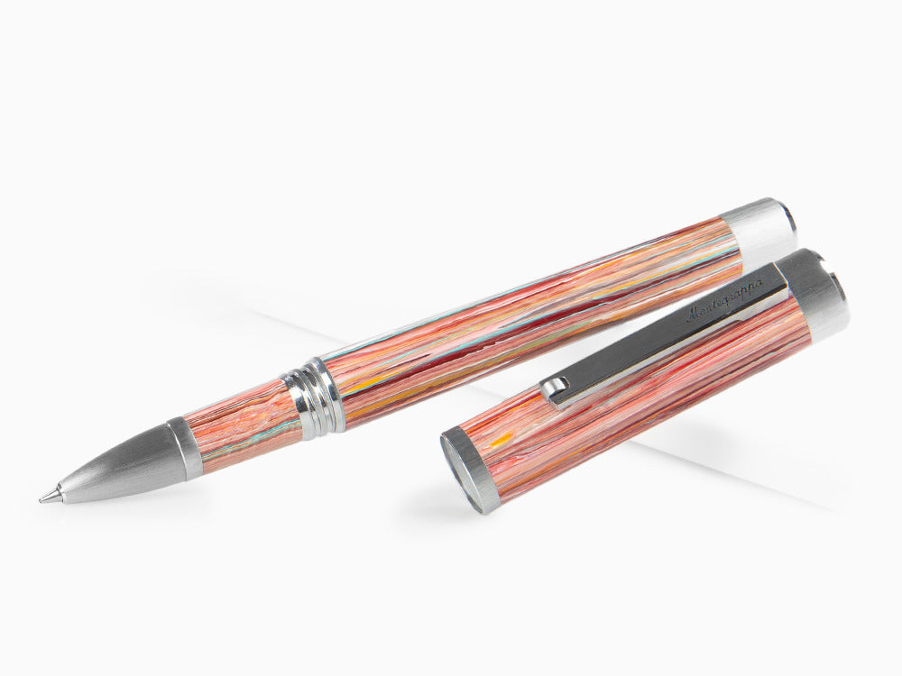 Roller Montegrappa Zero Zodiac Pisces, Rose, Acier Inoxydable, ISZEZRIP-S2
