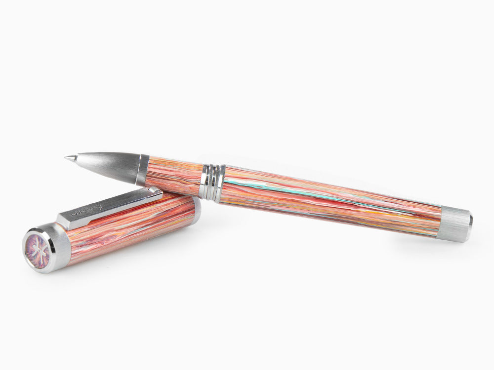 Roller Montegrappa Zero Zodiac Pisces, Rose, Acier Inoxydable, ISZEZRIP-S2