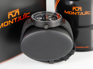 Montre à Quartz Montjuic Standard, Acier Inoxydable, Noir, 43 mm, MJ1.0101.B