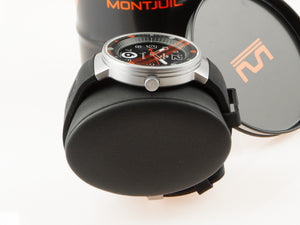 Montre à Quartz Montjuic Standard, Acier Inoxydable, Noir, 43 mm, MJ1.0101.S