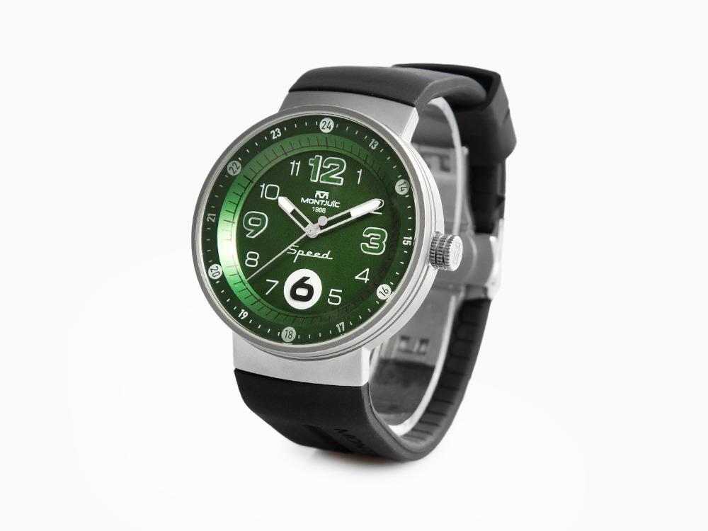 Montre à Quartz Montjuic Elegance, Acier Inoxydable, Vert, 43 mm, MJ1.0305.S
