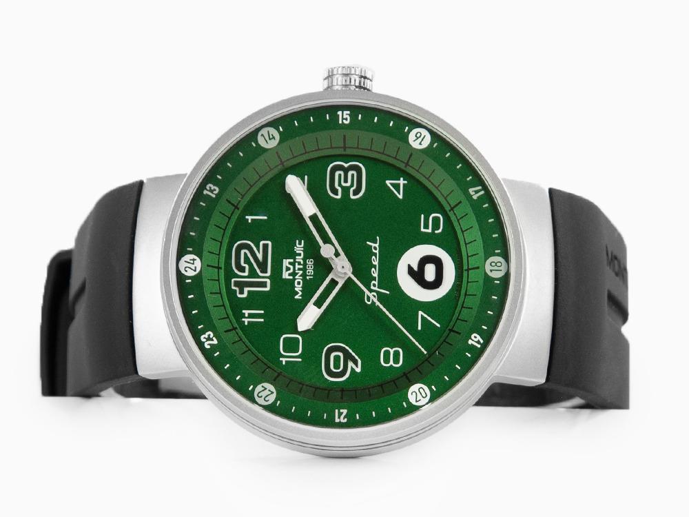 Montre à Quartz Montjuic Elegance, Acier Inoxydable, Vert, 43 mm, MJ1.0305.S