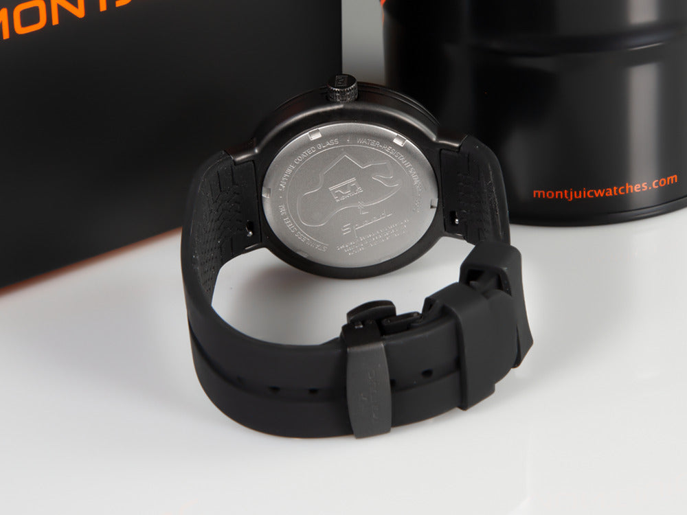 Montre à Quartz Montjuic Elegance, Acier Inoxydable, Noir, 43 mm, MJ1.0507.B