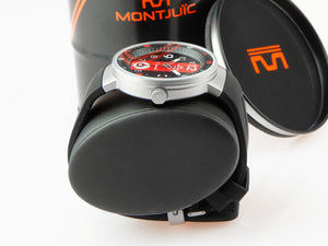 Montre à Quartz Montjuic Sport, Acier Inoxydable 316L, Noir, 43 mm, MJ1.0602.S