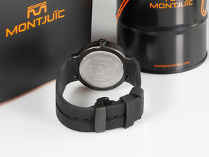 Montre à Quartz Montjuic Sport, Acier Inoxydable 316L, Noir, 43 mm, MJ1.0903.B