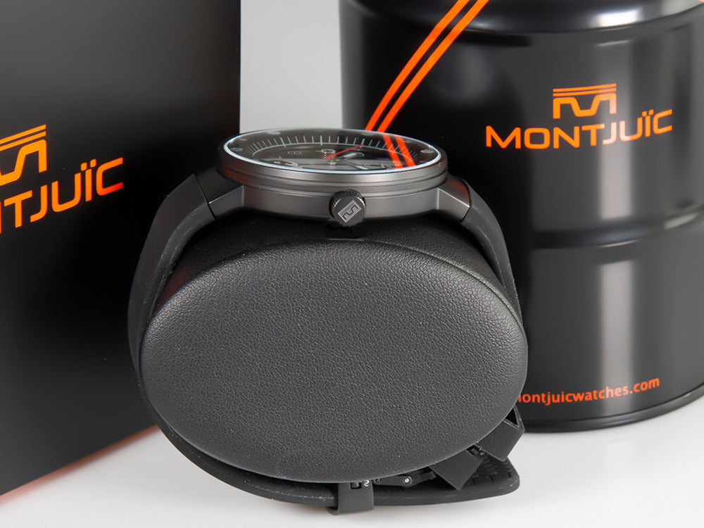 Montre à Quartz Montjuic Sport, Acier Inoxydable 316L, Noir, 43 mm, MJ1.0903.B