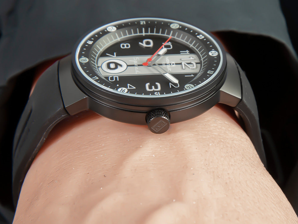 Montre à Quartz Montjuic Sport, Acier Inoxydable 316L, Noir, 43 mm, MJ1.0903.B