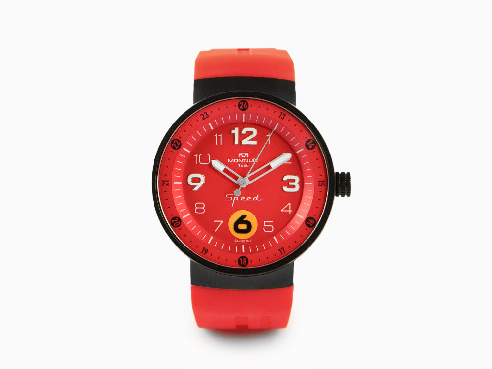 Montre à Quartz Montjuic Speed Special Racing Series, Rouge, 43 mm, MJ1.1510.B