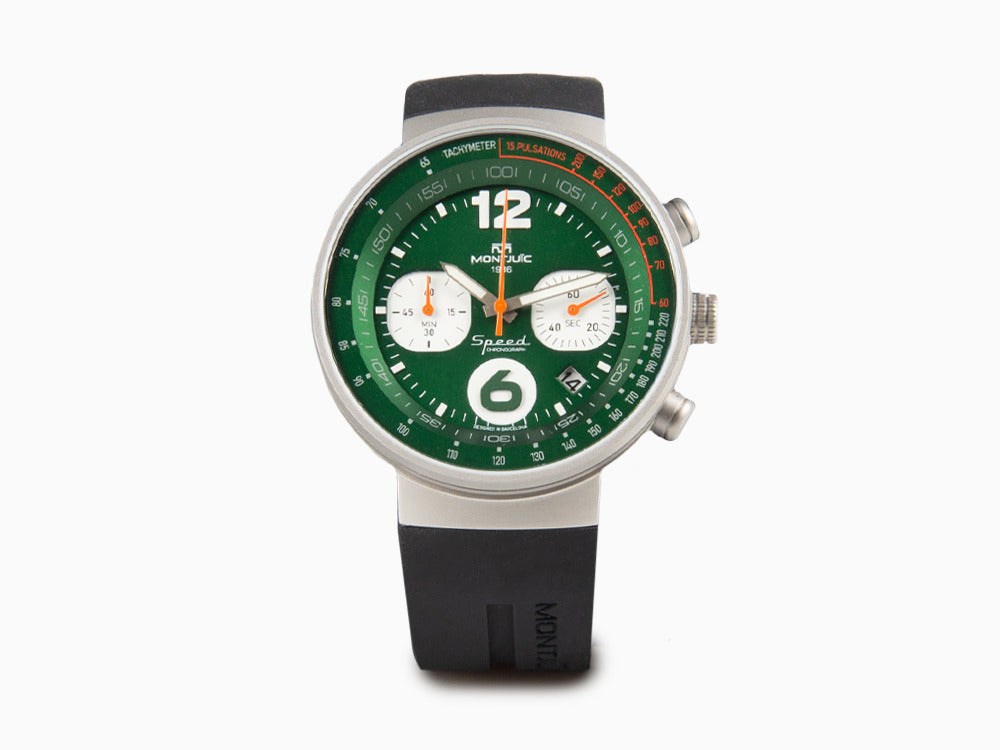 Montre à Quartz Montjuic Speed Chronograph, Vert, 45 mm, MJ2.0404.S