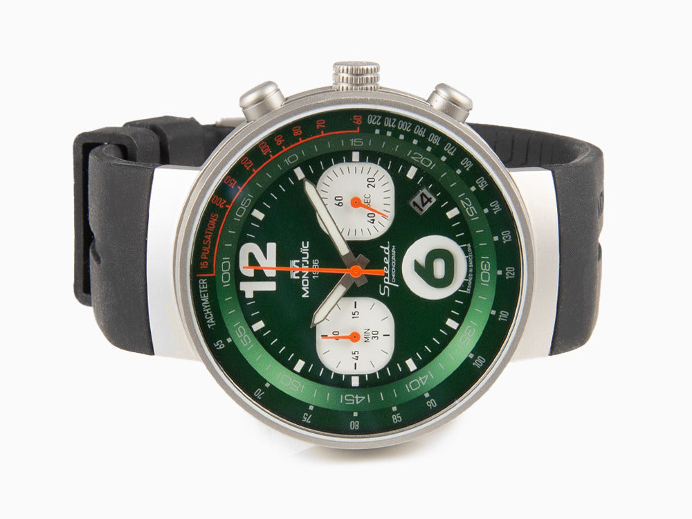 Montre à Quartz Montjuic Speed Chronograph, Vert, 45 mm, MJ2.0404.S