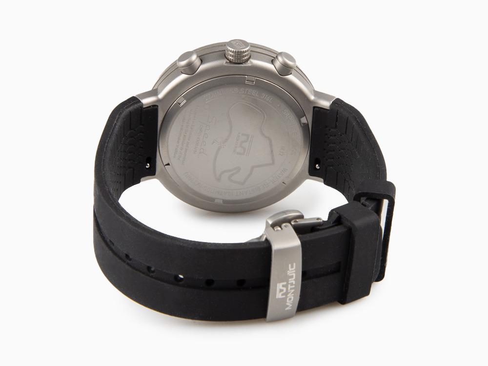 Montre à Quartz Montjuic Speed Chronograph, Blanc, 45 mm, MJ2.0701.S