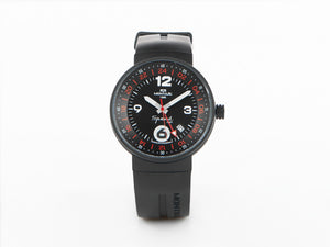 Montre Quartz Montjuic Speed GMT, Acier Inoxydable, DLC, Noir, 43mm, MJ3.0202.B