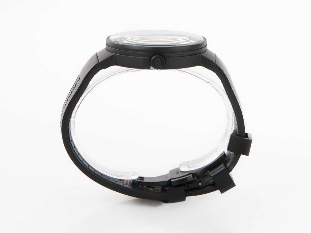 Montre Quartz Montjuic Speed GMT, Acier Inoxydable, DLC, Noir, 43mm, MJ3.0202.B