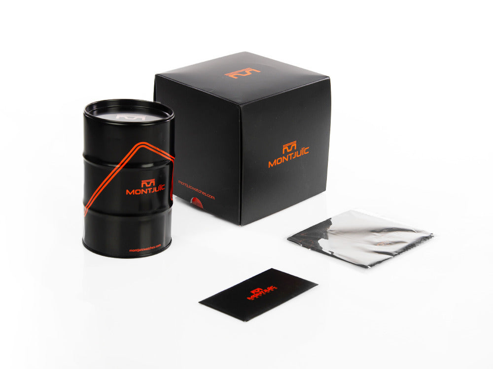 Montre Quartz Montjuic Speed GMT, Acier Inoxydable, DLC, Noir, 43mm, MJ3.0202.B