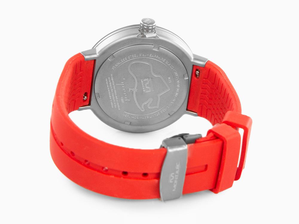 Montre à Quartz Montjuic Speed GMT, Acier Inoxydable, Noir, 43 mm, MJ3.0203.S