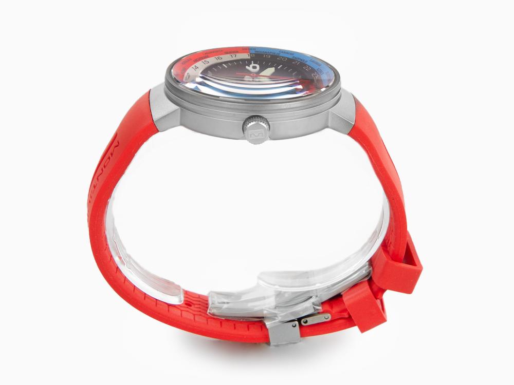 Montre à Quartz Montjuic Speed GMT, Acier Inoxydable, Noir, 43 mm, MJ3.0203.S