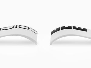 Bracelet Momo Design Accesorios, Bracelet en caoutchouc, Blanc, MD187WH-BK
