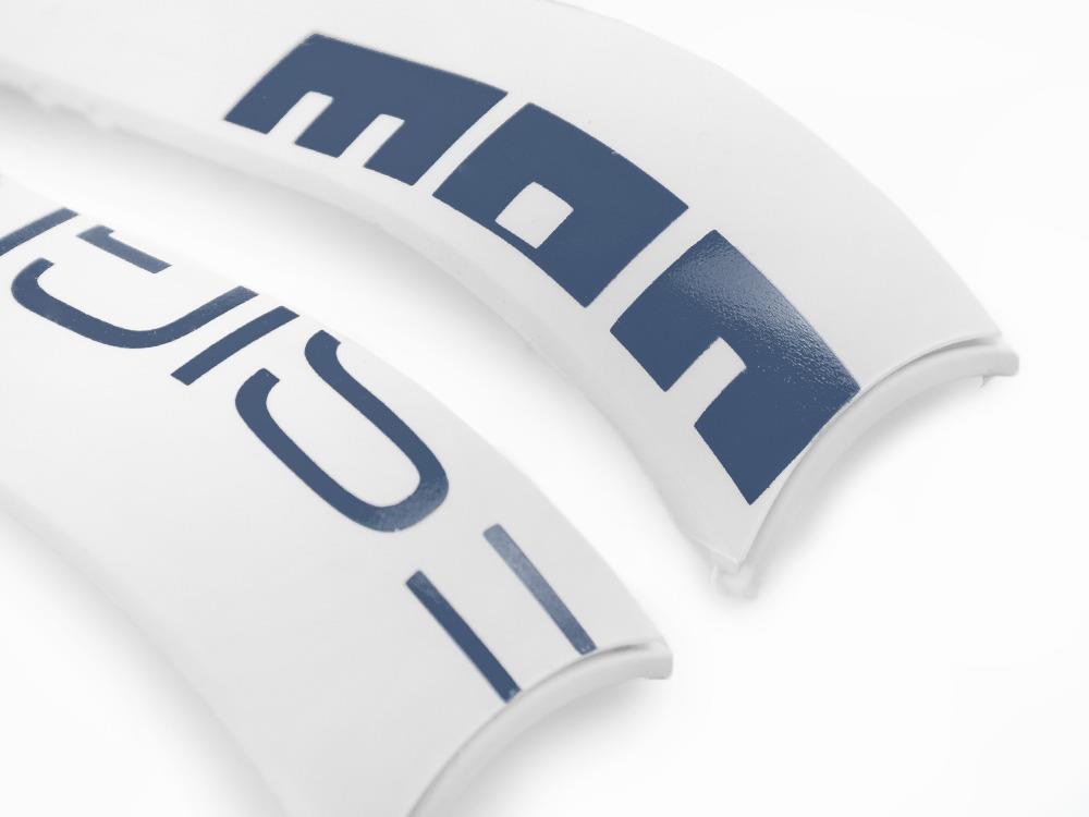 Bracelet Momo Design Accesorios, Bracelet en caoutchouc, Blanc, MD187WH-BL