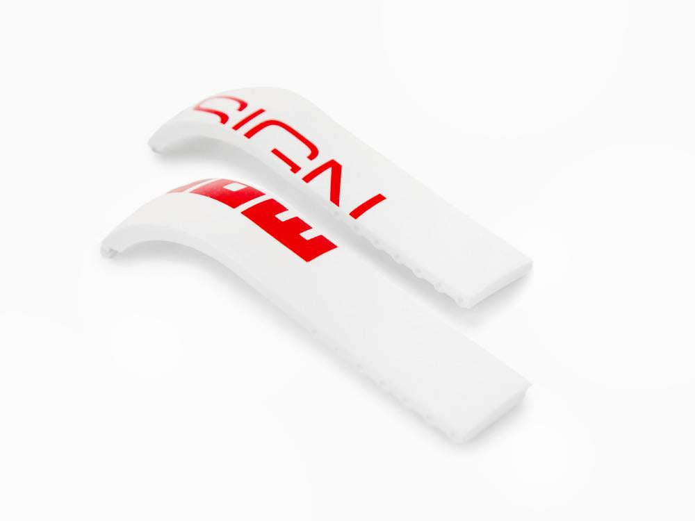 Bracelet Momo Design Accesorios, Bracelet en caoutchouc, Blanc, MD187WH-RD