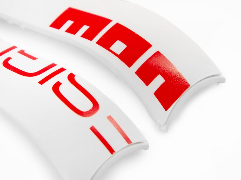 Bracelet Momo Design Accesorios, Bracelet en caoutchouc, Blanc, MD187WH-RD