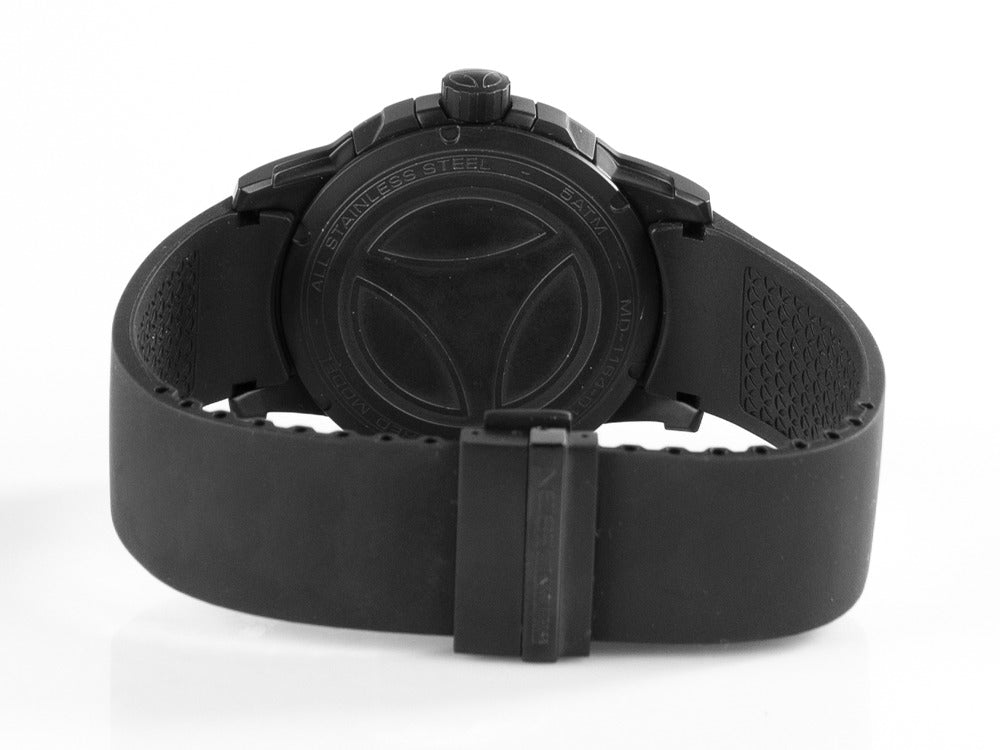 Montre  Momo Design Pilot Pro Crono Quarzo, PVD, Chronographe, 46mm,MD2164BK-41