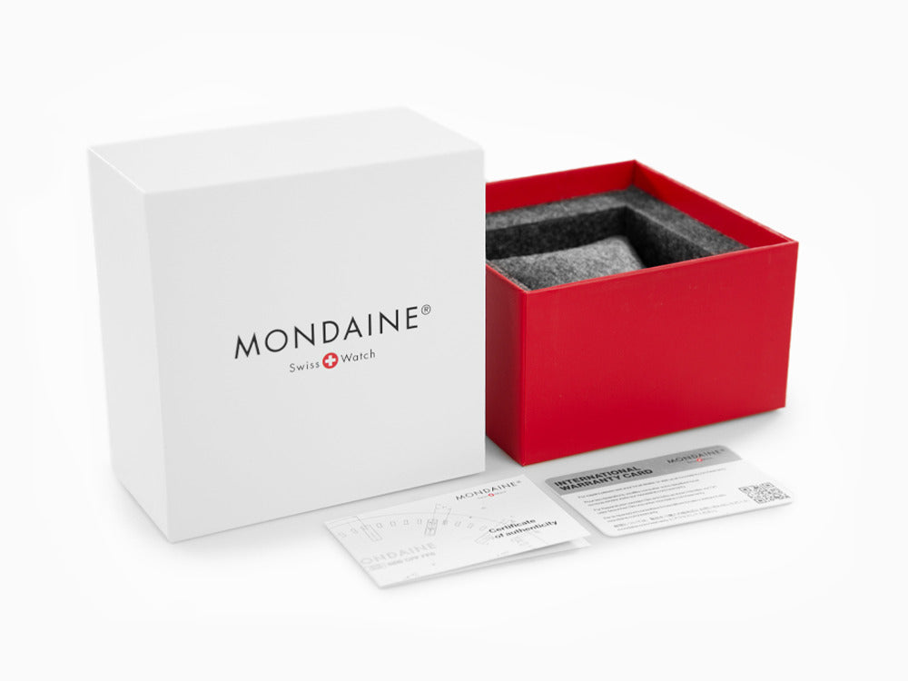 Montre à quartz Mondaine  SBB Classic, Acier inoxydable poli, Verre minéral