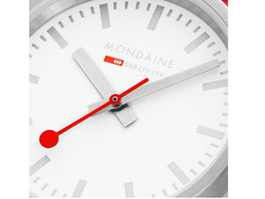 Montre à Quartz Mondaine Classic, Blanc, 30 mm, Textile, A658.30323.17SBC