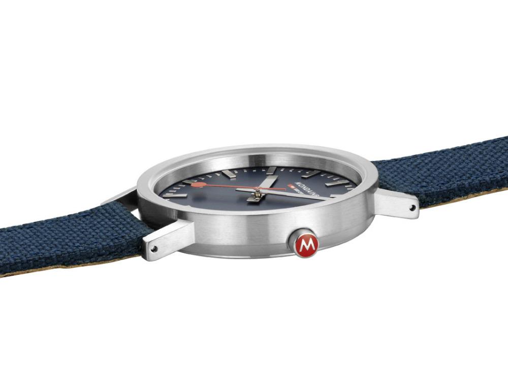 Montre à Quartz Mondaine SBB Classic, Bleu, 36 mm, Textile, A660.30314.40SBD