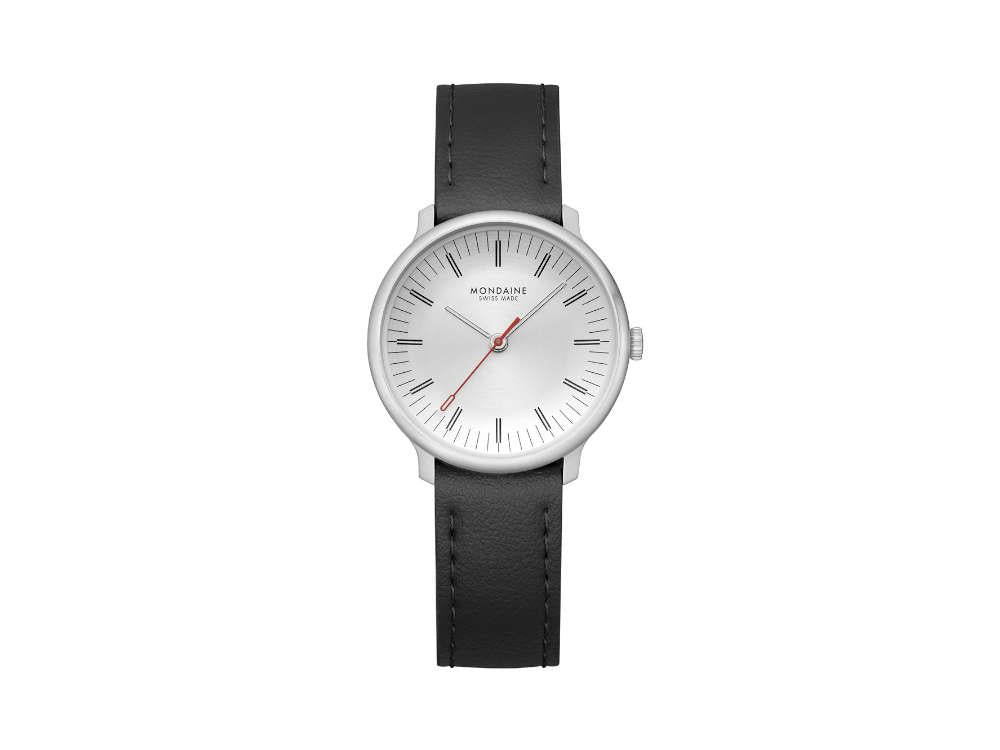 Montre à Quartz Mondaine Doppio, Blanc, 33 mm, MLE.33110.LBV