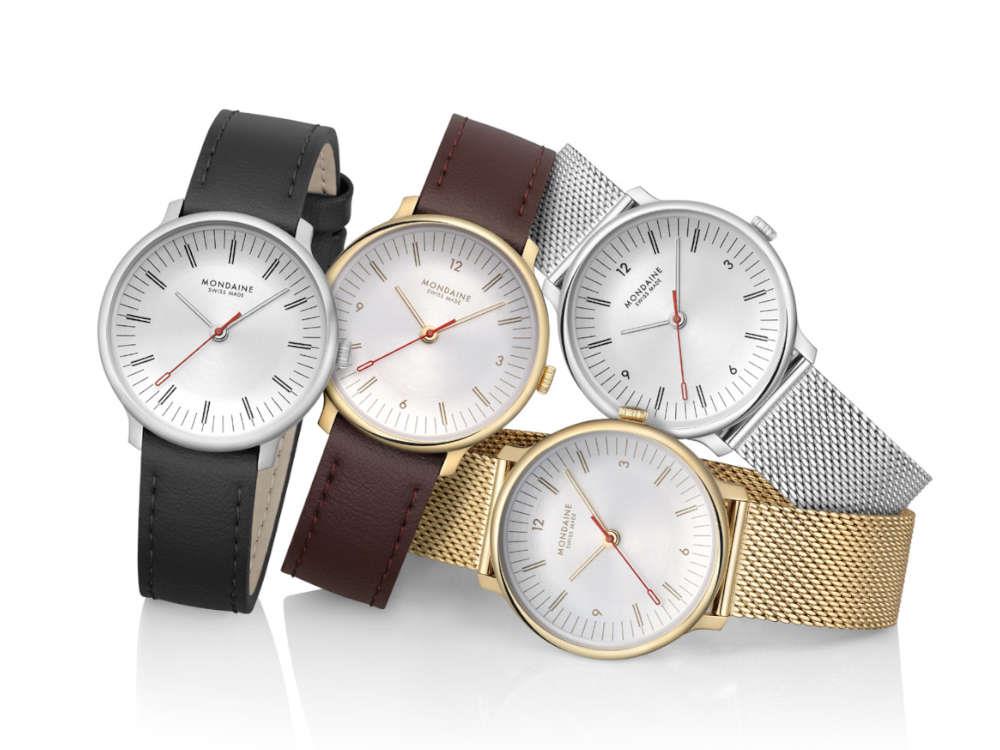 Montre à Quartz Mondaine Doppio, Blanc, 33 mm, MLE.33111.SM