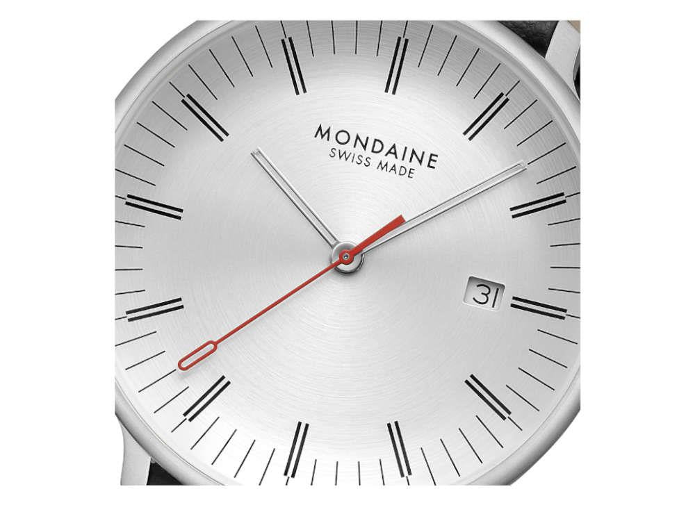 Montre à Quartz Mondaine Doppio, Blanc, 41 mm, MLE.41210.LBV