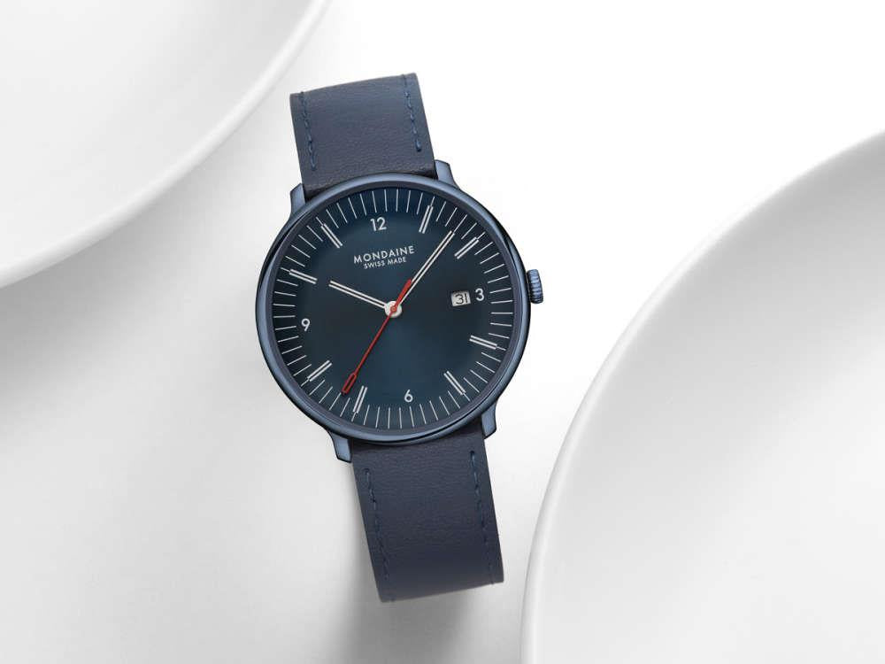 Montre à Quartz Mondaine Doppio IP, Bleu, 41 mm, MLE.41240.LDV
