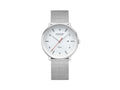 Montre à Quartz Solar Mondaine Doppio, Blanc, 41 mm, MLE.41910.SM