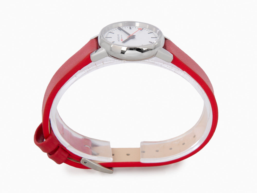 Montre à Quartz Mondaine SBB Evo2 Petite, Blanc, 26mm, Cuir, MSE.26110.LC