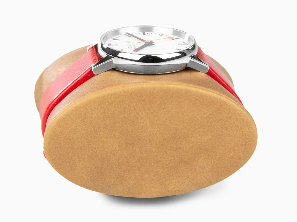 Montre à Quartz Mondaine SBB Evo2, Blanc, 35 mm, Bracelet en cuir, MSE.35110.LC