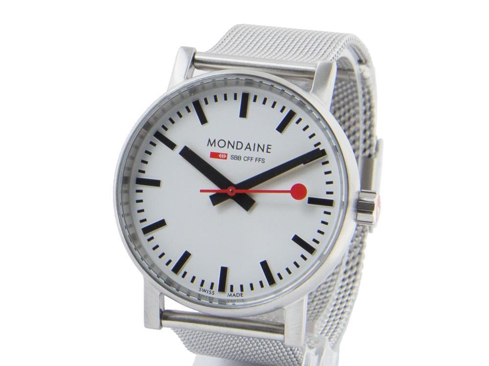 Montre à Quartz Mondaine SBB Evo2, Blanc, Maille Milanaise, MSE.35110.SM